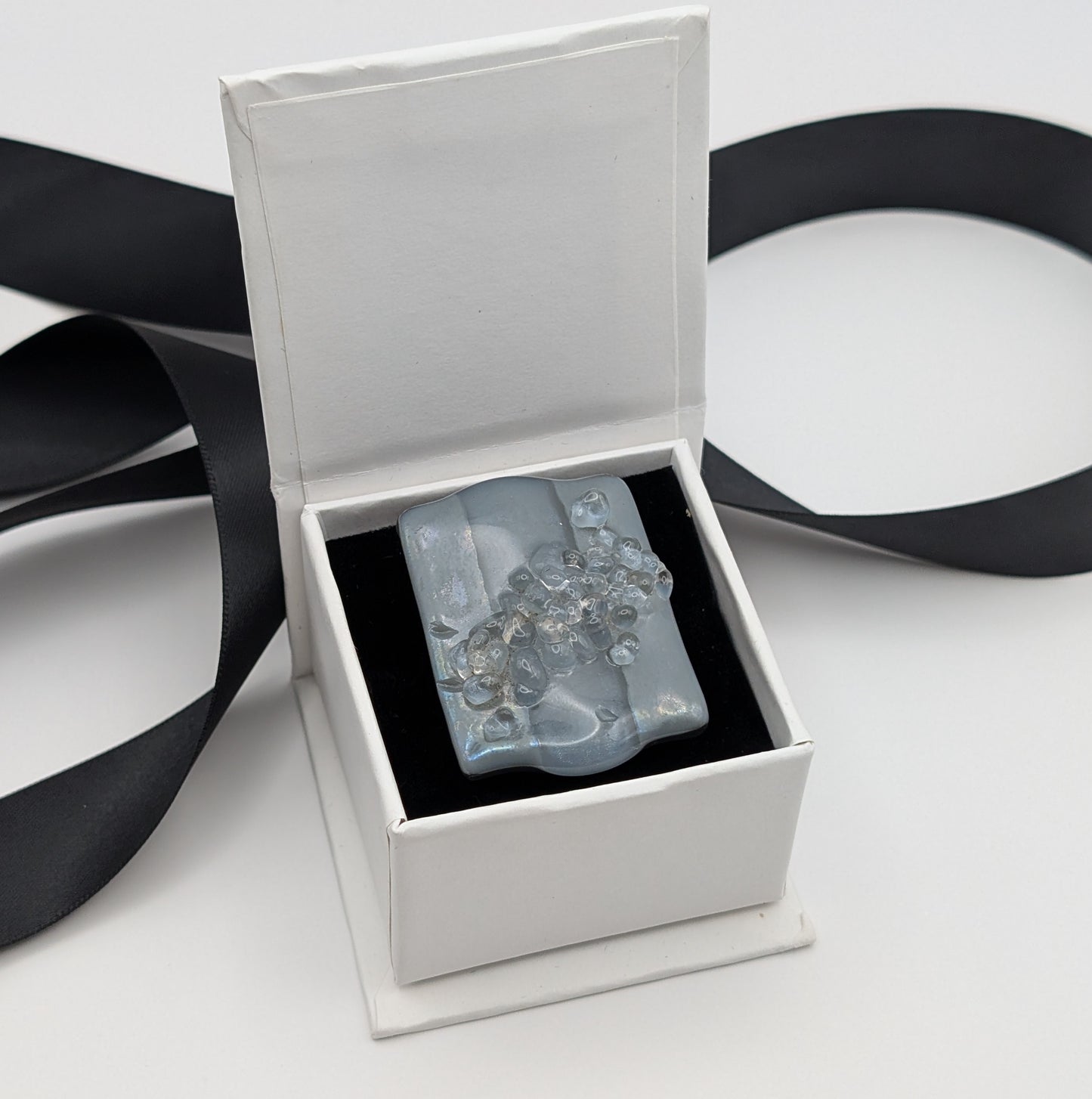 LIGHT BLUE AND SLATE CHUNKY RING
